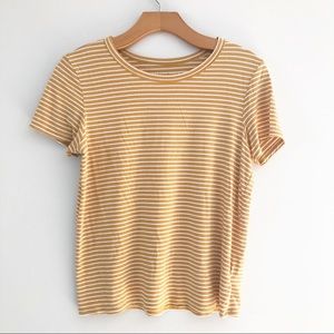 American Eagle Soft & Sexy Striped Crop Tee- S